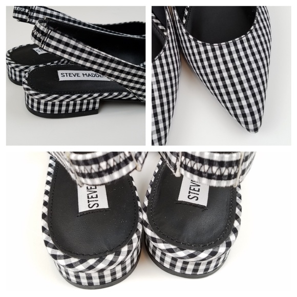 New Steve Madden Gingham Flats - Picture 2 of 3